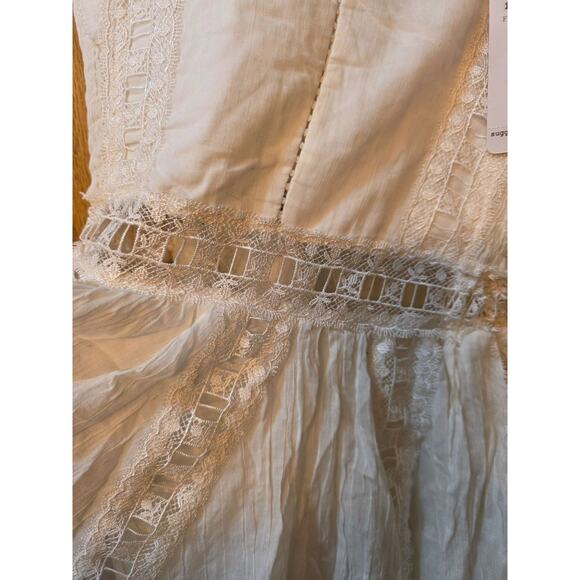 Free People Spring Fling Top In Ivory Lace XS NWT - Picture 9 of 12